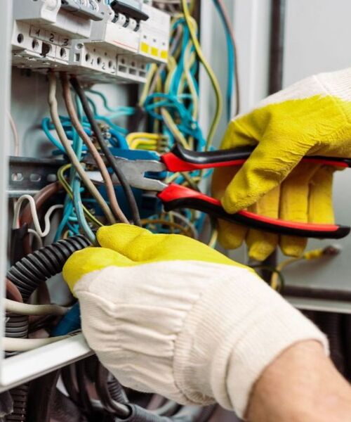 Tableau électrique installé dans le cadre de travaux de rénovation